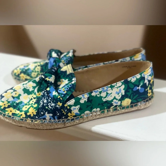 Women’s TALBOTS Izzy Knot Detail Espadrilles Blue Green. Size 8.5. - Picture 3 of 8